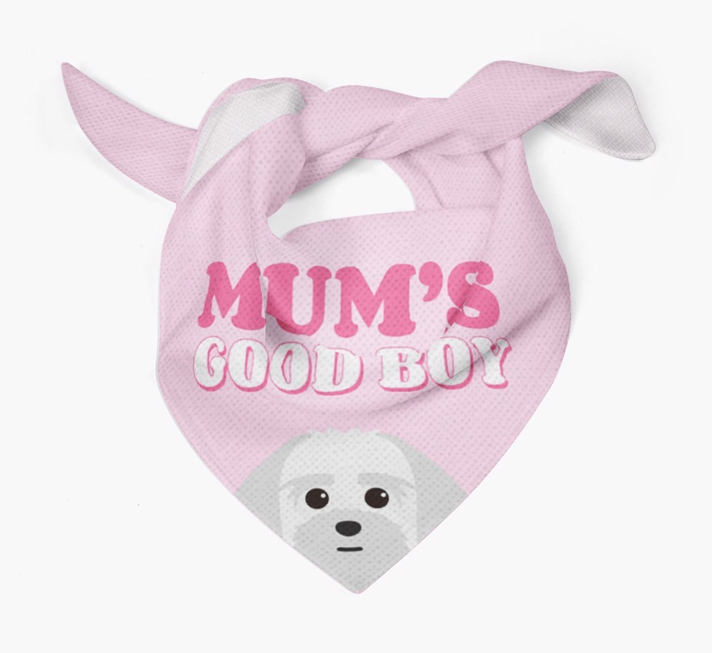 'Mum's Good Boy' - Personalised {breedFullName} Bandana
