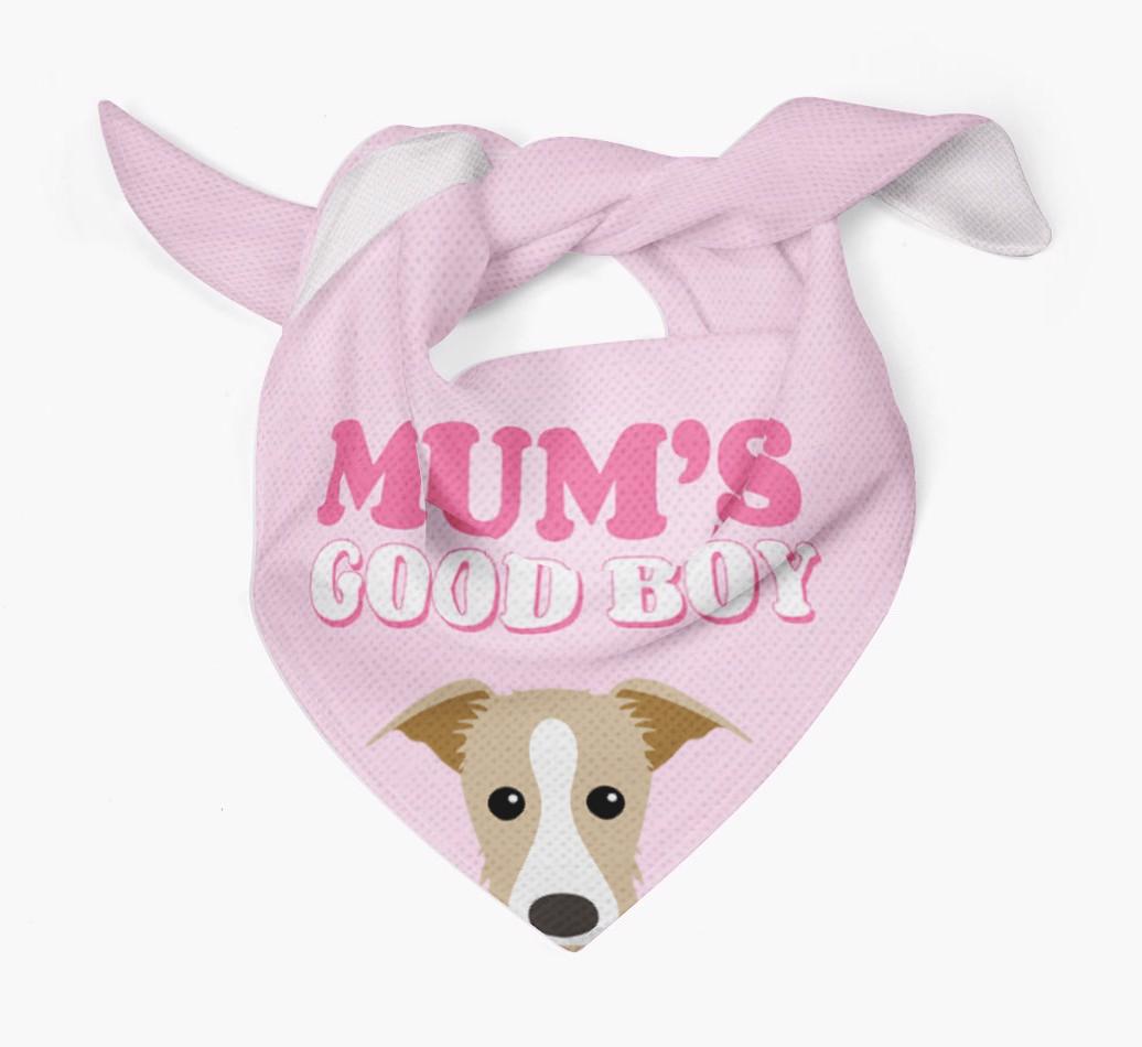 'Mum's Good Boy' - Personalised {breedFullName} Bandana