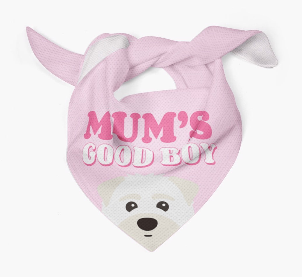 'Mum's Good Boy' - Personalised {breedFullName} Bandana