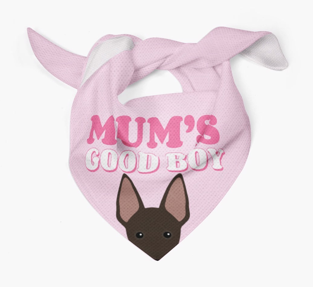 'Mum's Good Boy' - Personalised {breedFullName} Bandana