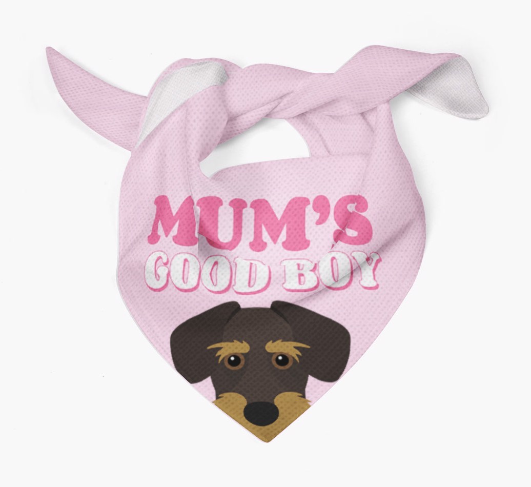 'Mum's Good Boy' - Personalised {breedFullName} Bandana