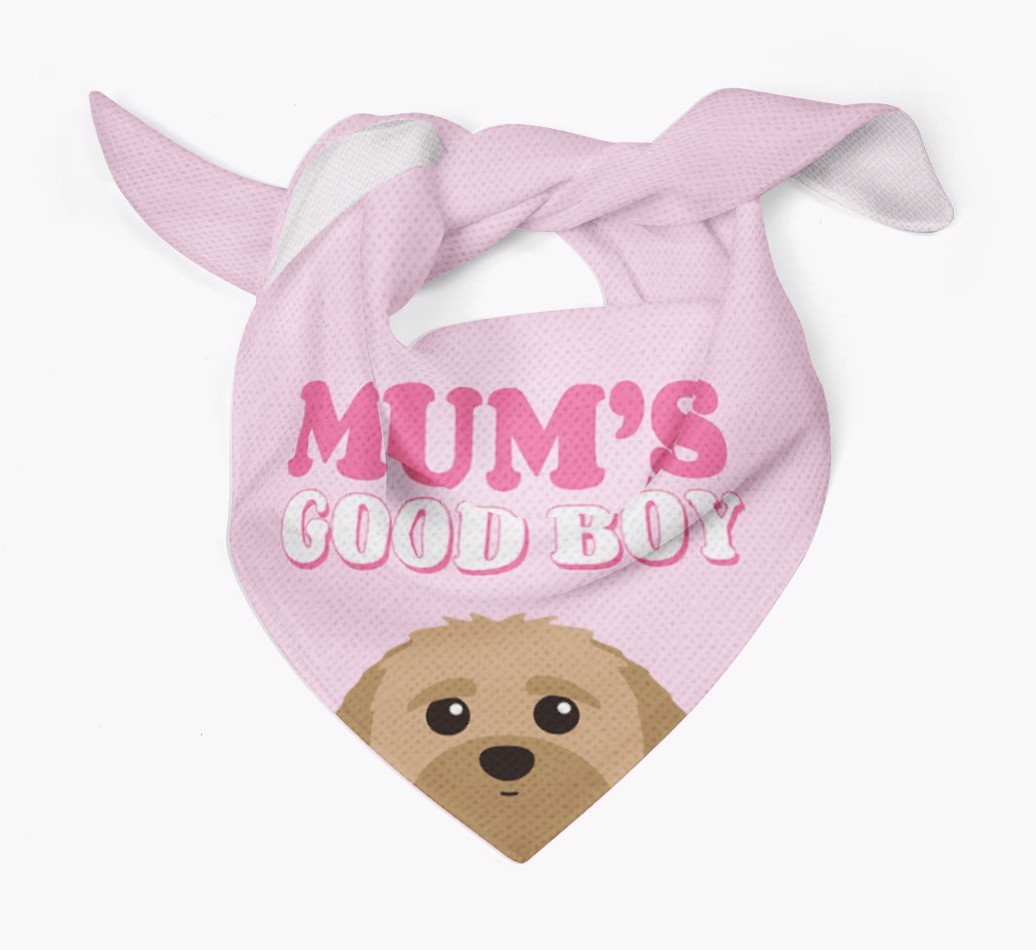 'Mum's Good Boy' - Personalised {breedFullName} Bandana