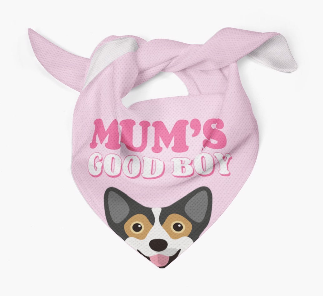 'Mum's Good Boy' - Personalised {breedFullName} Bandana