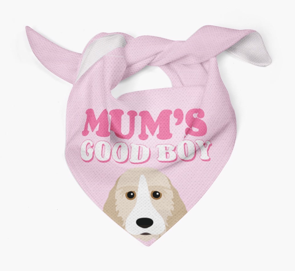 'Mum's Good Boy' - Personalised {breedFullName} Bandana