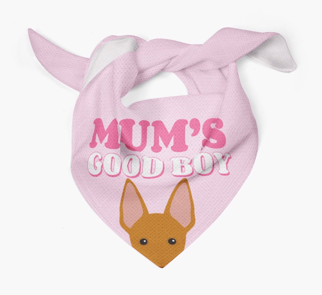 'Mum's Good Boy' - Personalised {breedFullName} Bandana