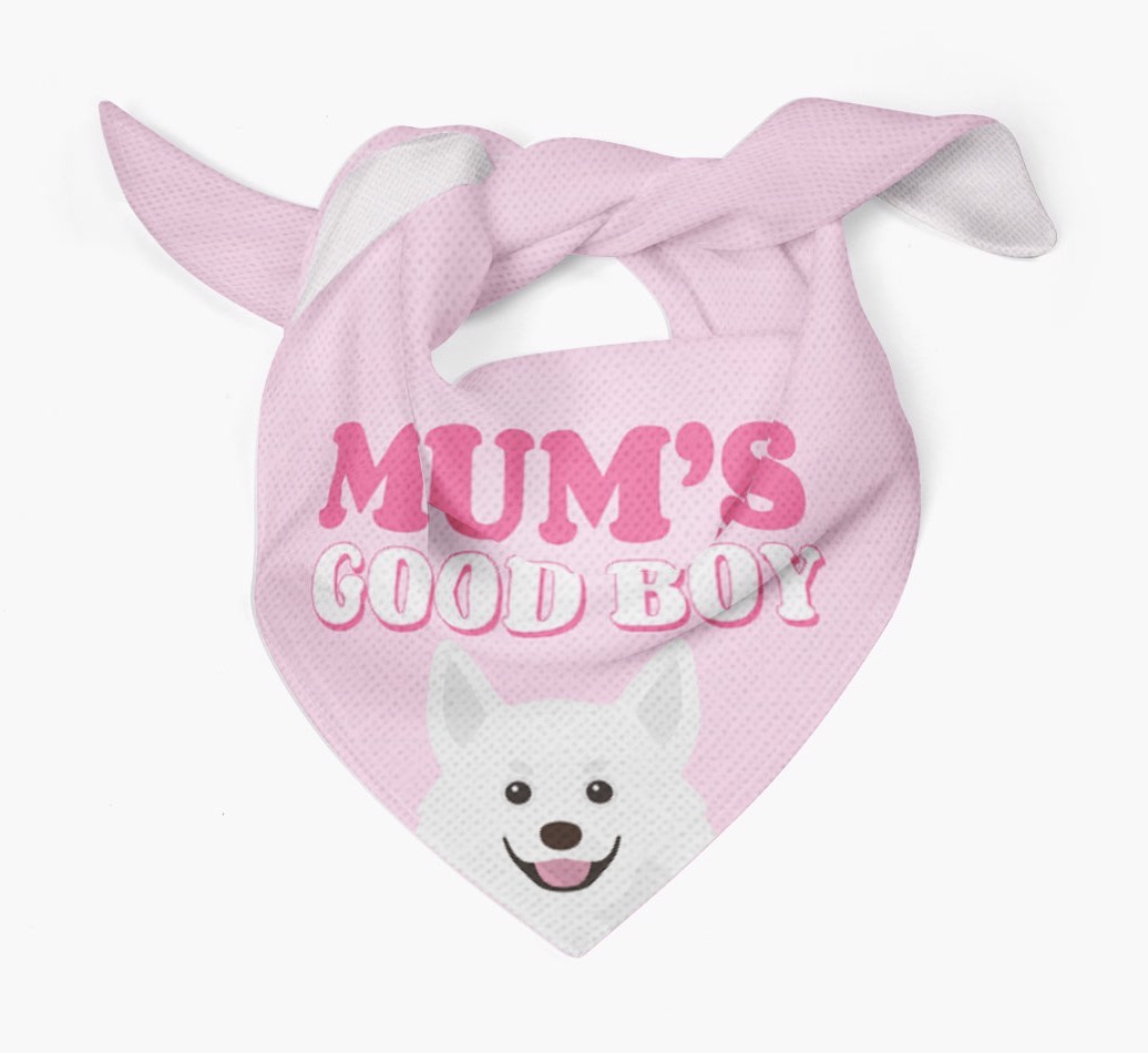 'Mum's Good Boy' - Personalised {breedFullName} Bandana