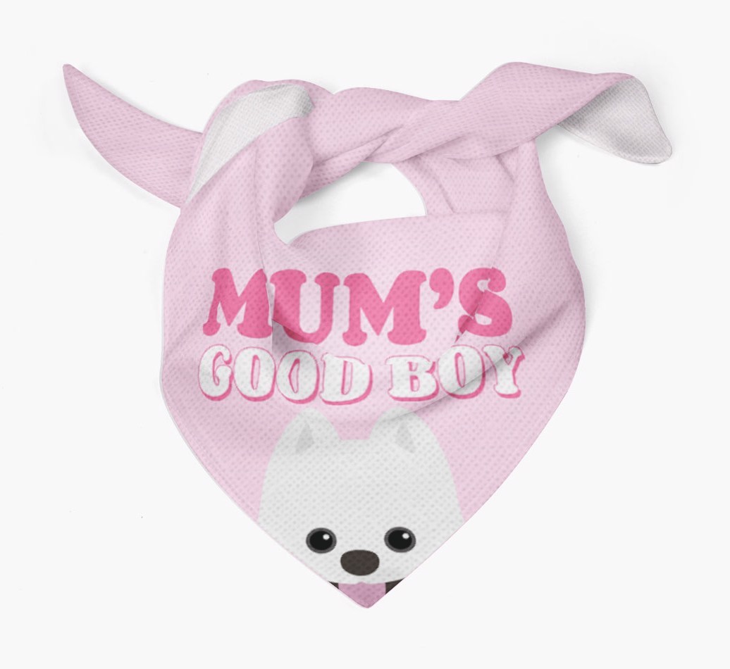 'Mum's Good Boy' - Personalised {breedFullName} Bandana