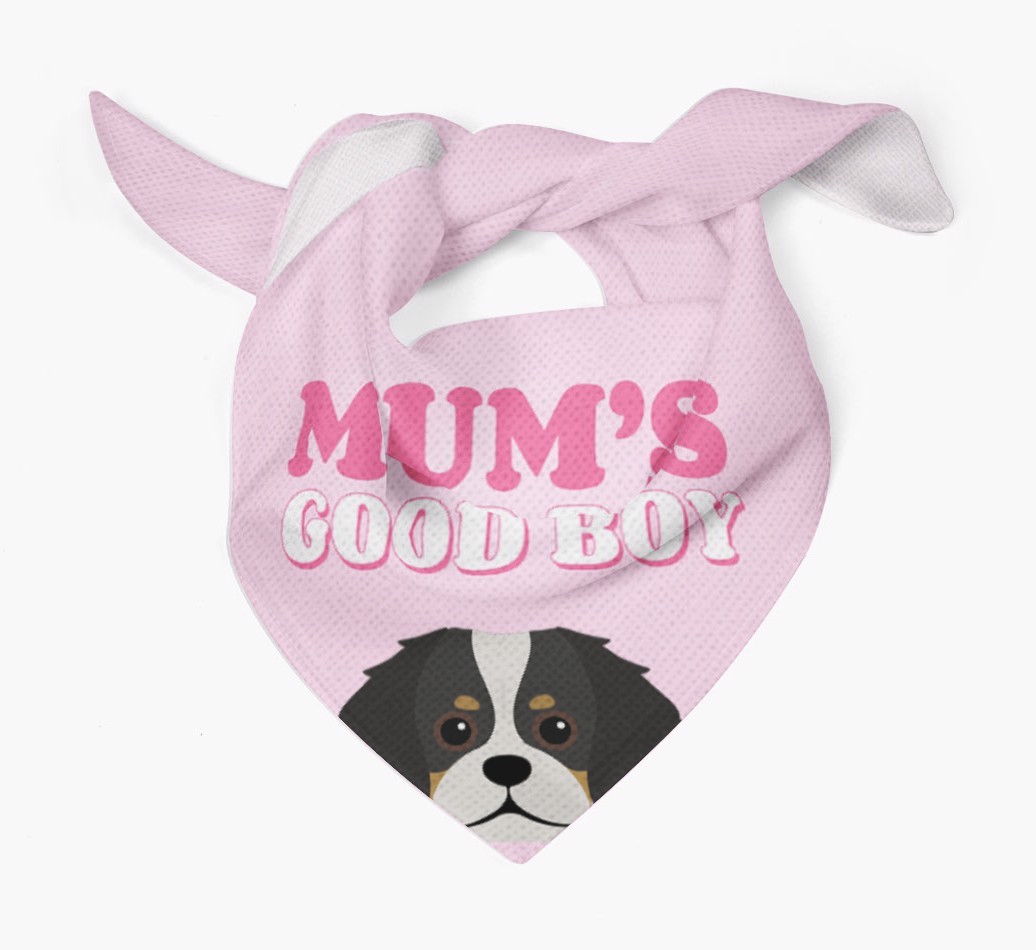 'Mum's Good Boy' - Personalised {breedFullName} Bandana