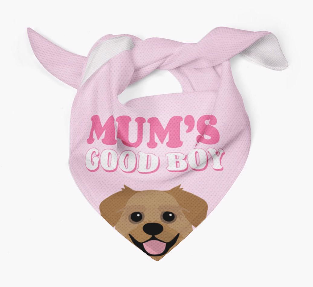 'Mum's Good Boy' - Personalised {breedFullName} Bandana