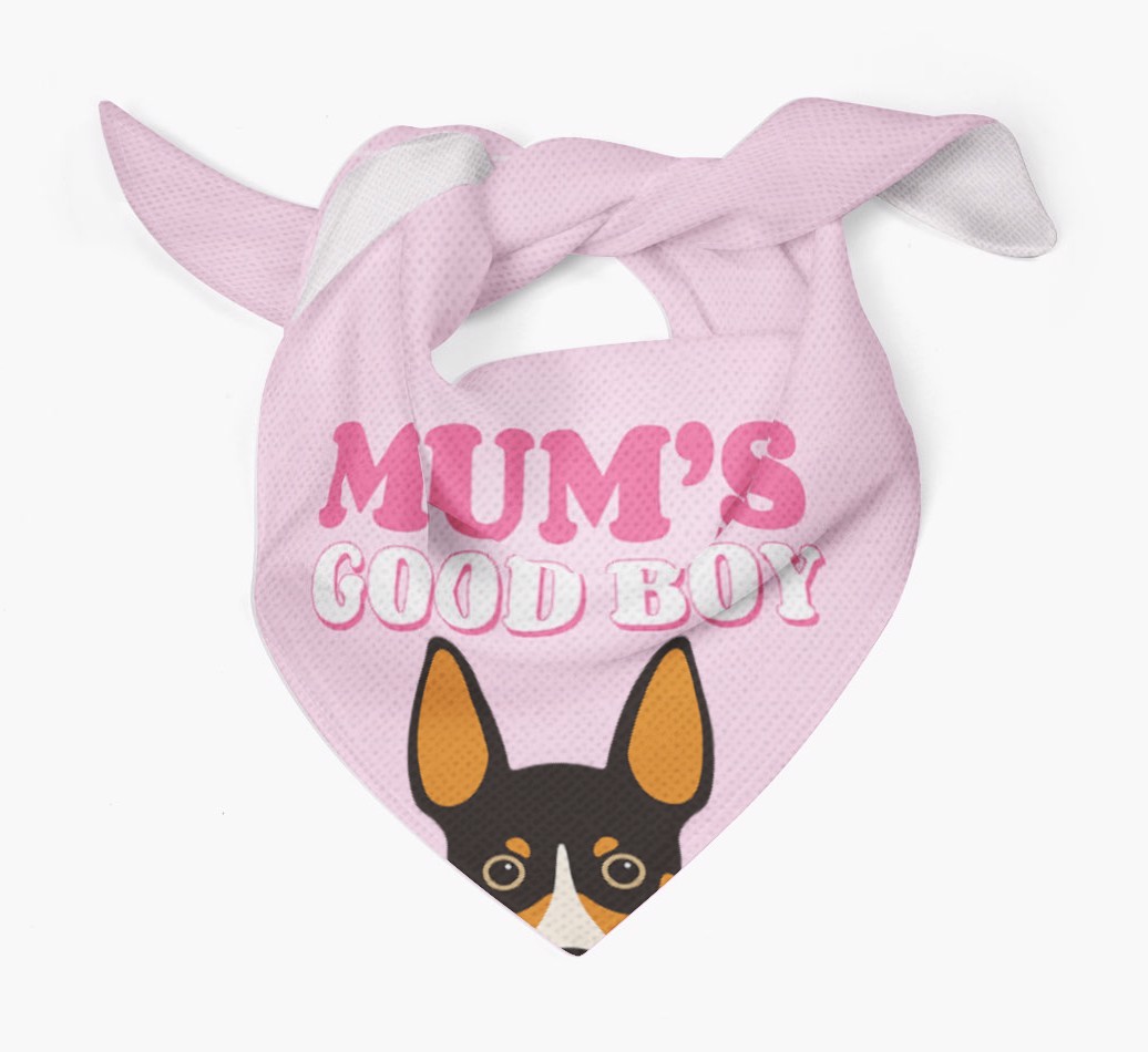 'Mum's Good Boy' - Personalised {breedFullName} Bandana