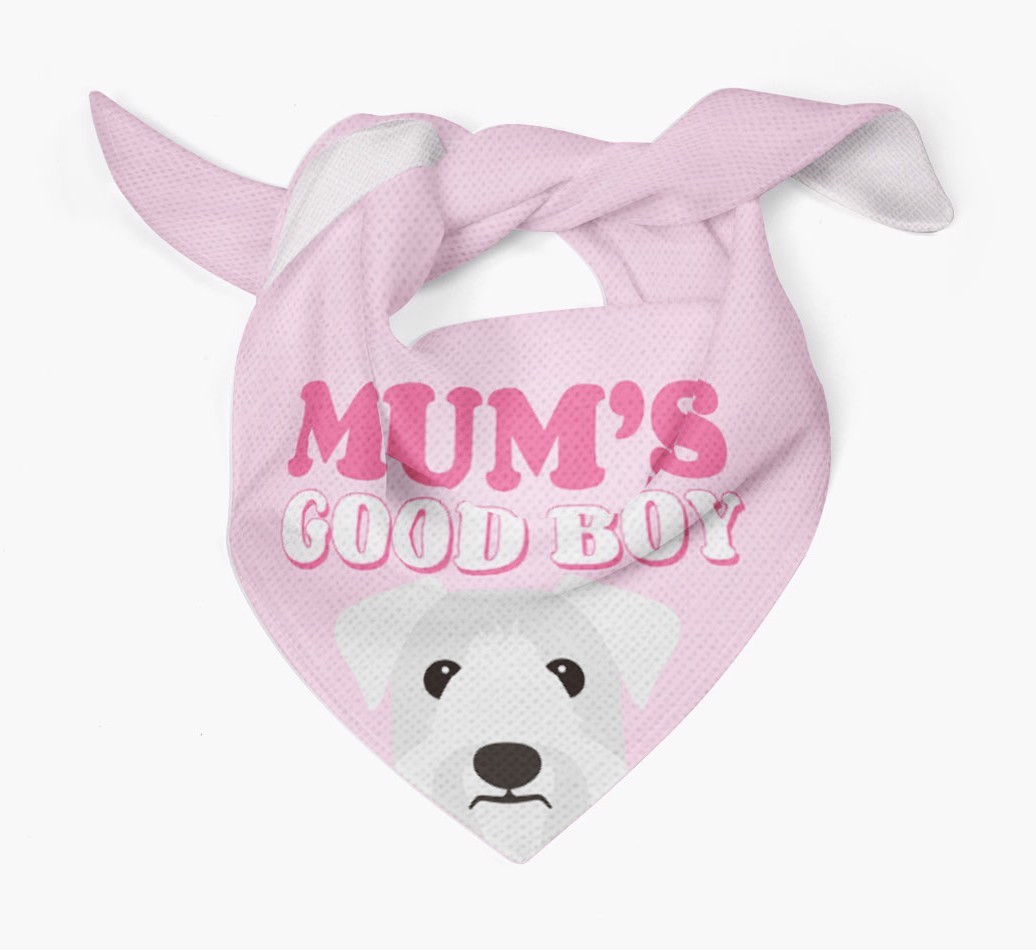 'Mum's Good Boy' - Personalised {breedFullName} Bandana