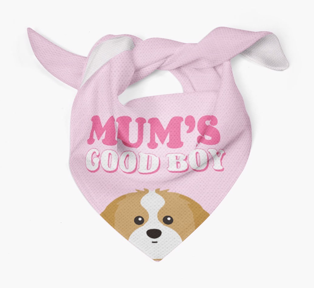'Mum's Good Boy' - Personalised {breedFullName} Bandana