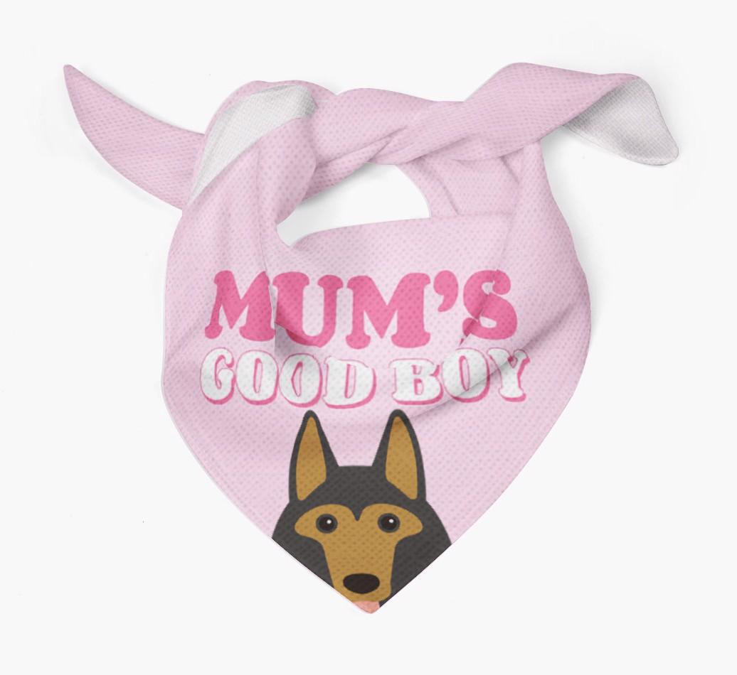 'Mum's Good Boy' - Personalised {breedFullName} Bandana