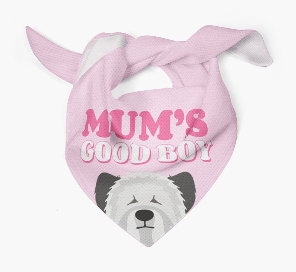 'Mum's Good Boy' - Personalised {breedFullName} Bandana