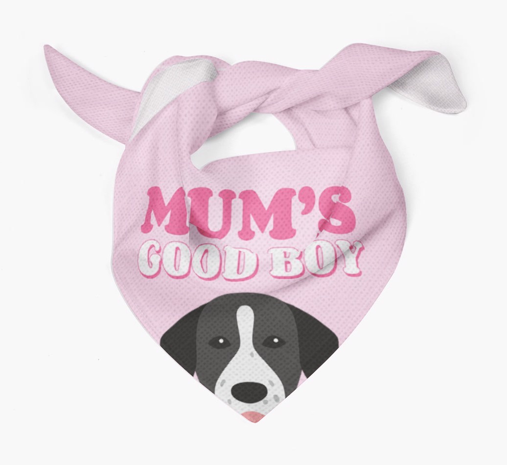 'Mum's Good Boy' - Personalised {breedFullName} Bandana