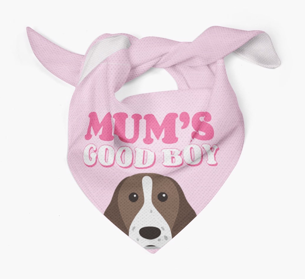 'Mum's Good Boy' - Personalised {breedFullName} Bandana