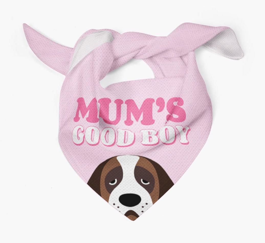 'Mum's Good Boy' - Personalised {breedFullName} Bandana