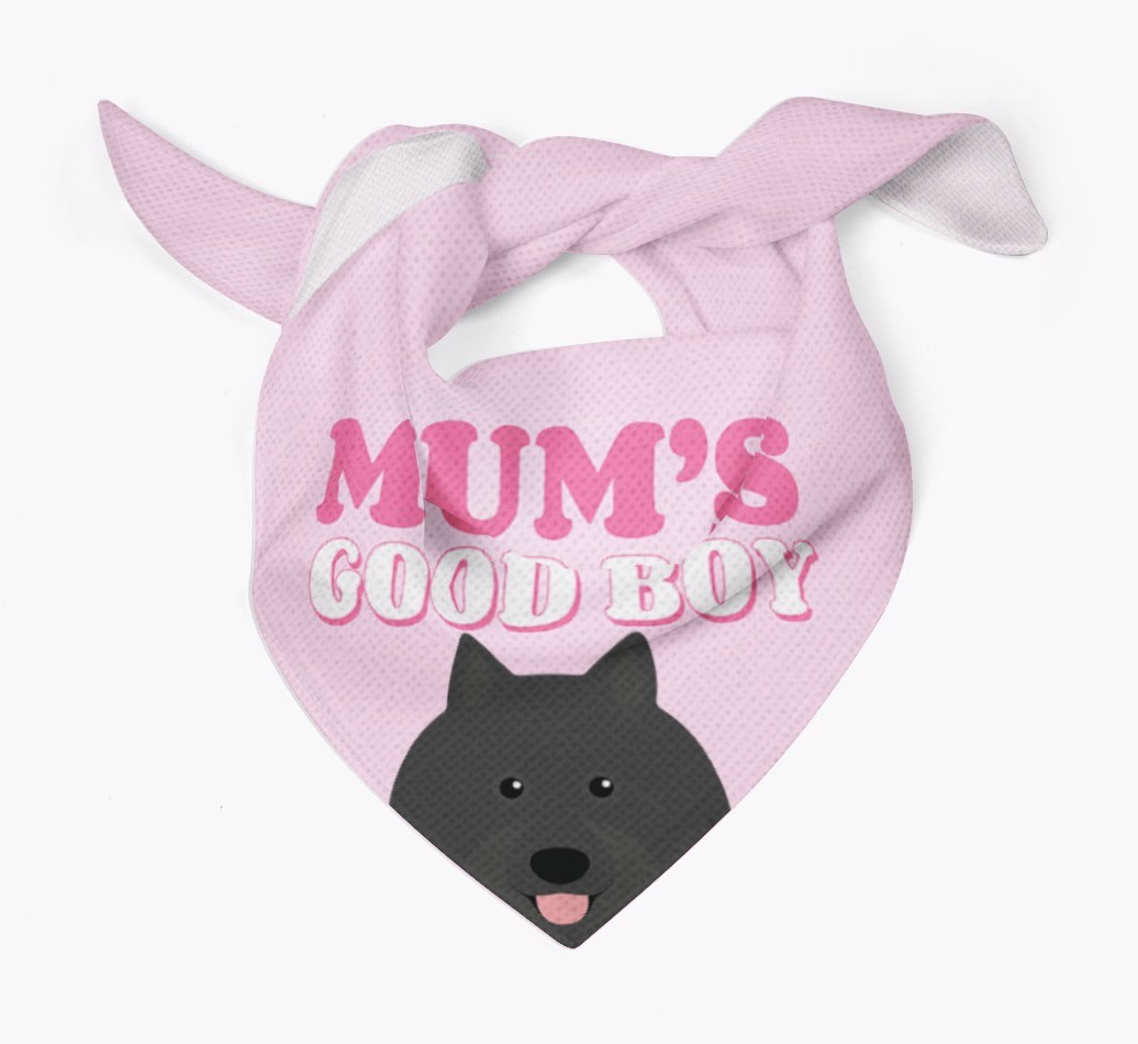'Mum's Good Boy' - Personalised {breedFullName} Bandana