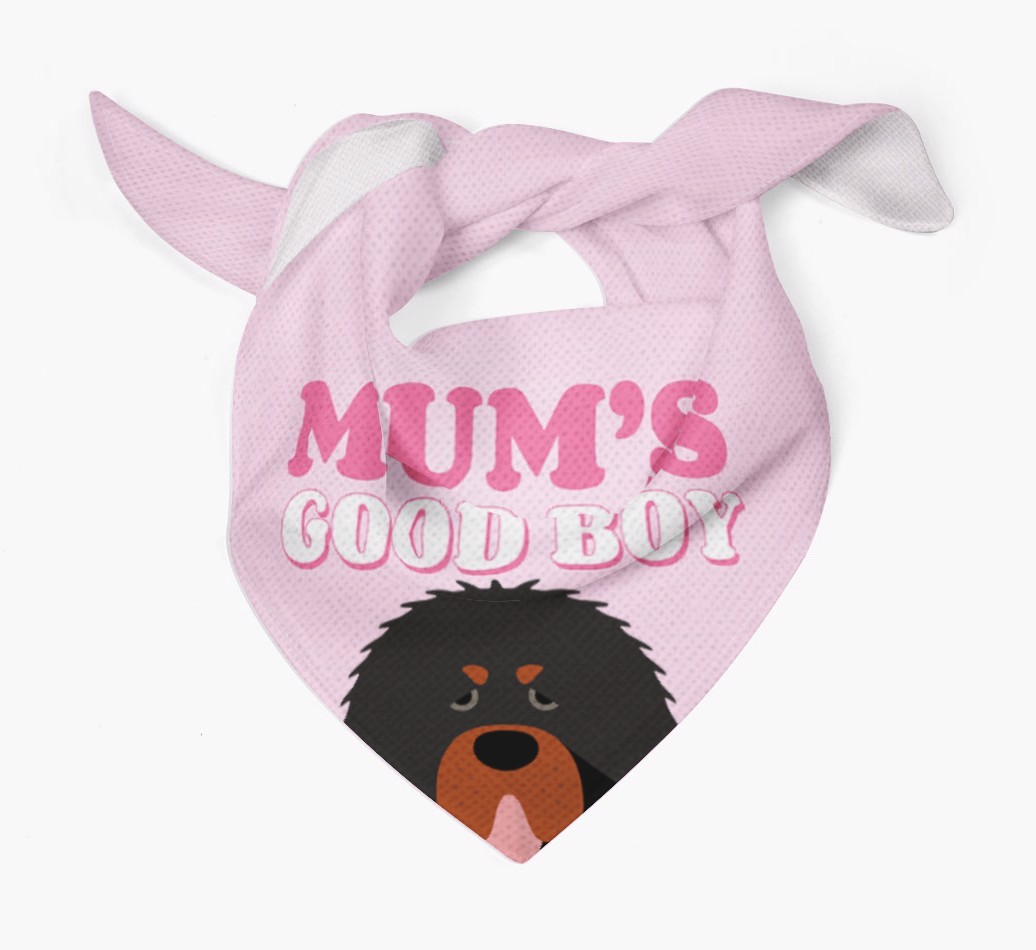 'Mum's Good Boy' - Personalised {breedFullName} Bandana