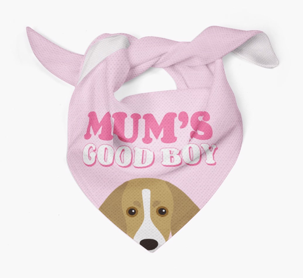 'Mum's Good Boy' - Personalised {breedFullName} Bandana