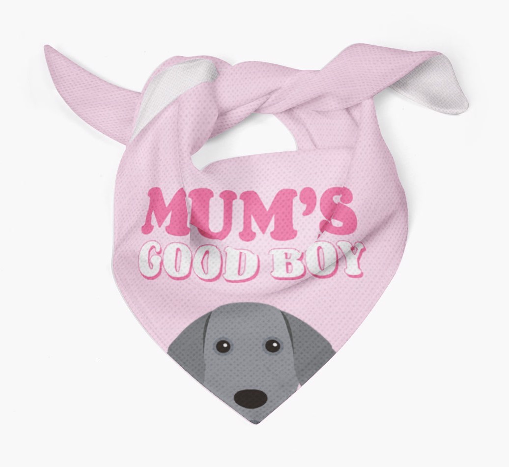 'Mum's Good Boy' - Personalised {breedFullName} Bandana