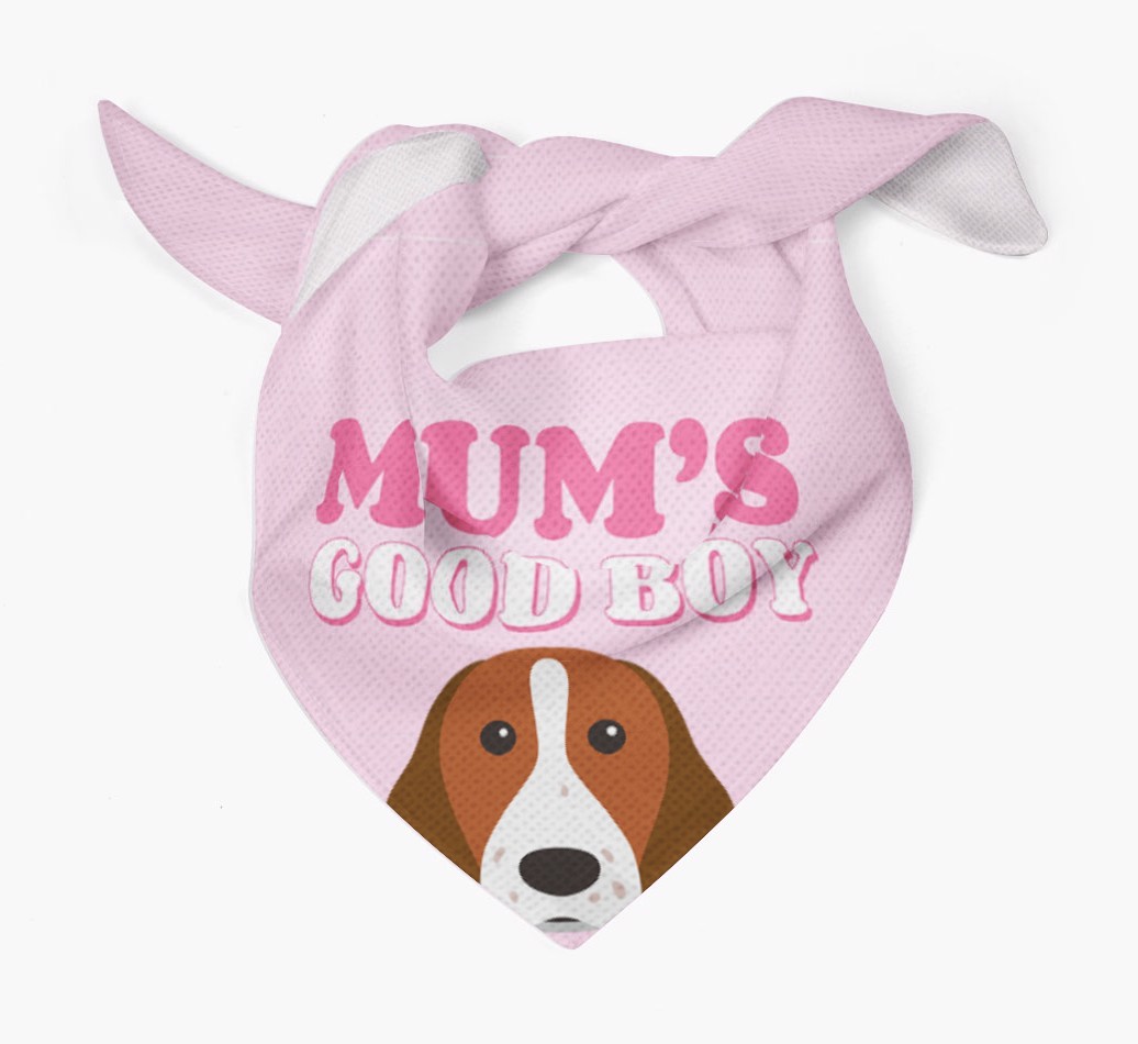 'Mum's Good Boy' - Personalised {breedFullName} Bandana