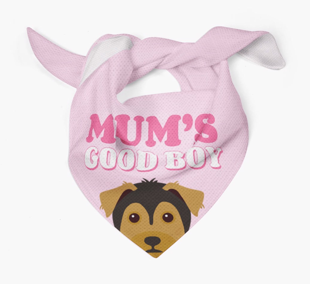 'Mum's Good Boy' - Personalised {breedFullName} Bandana