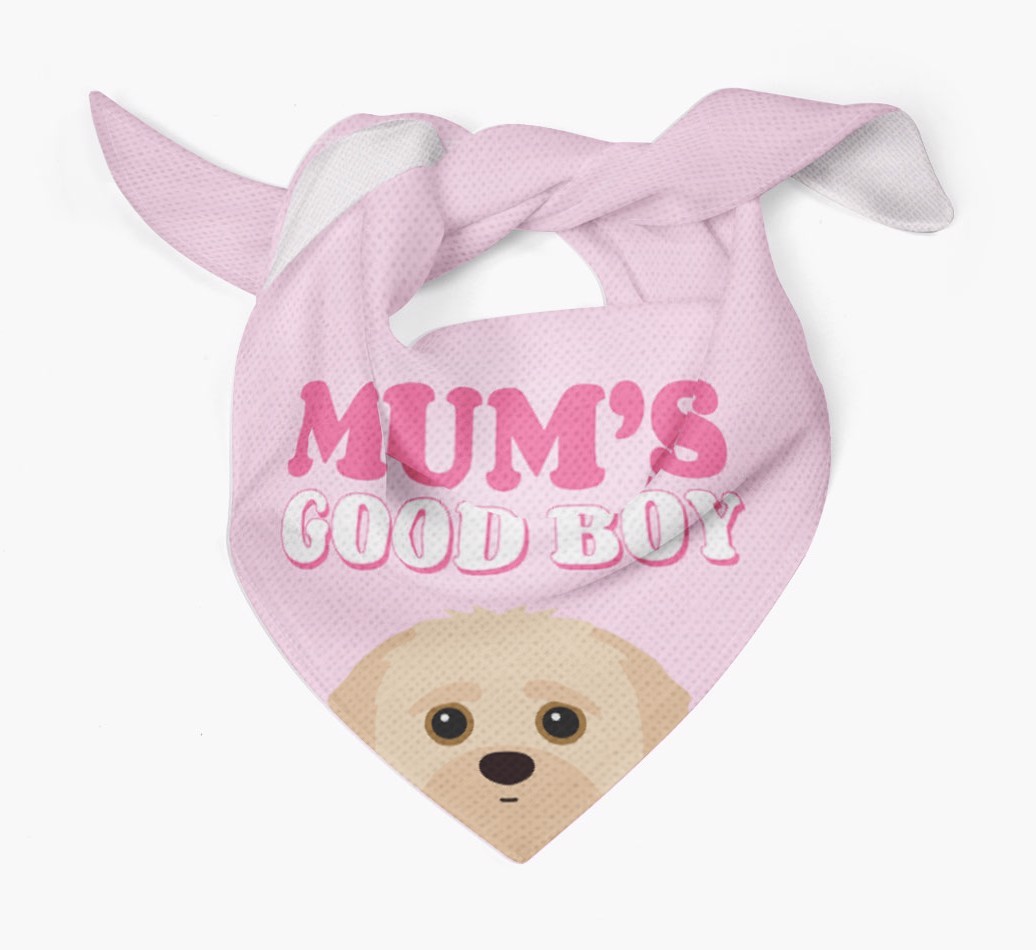 'Mum's Good Boy' - Personalised {breedFullName} Bandana