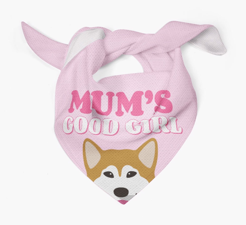 'Mum's Good Girl' - Personalised {breedFullName} Bandana