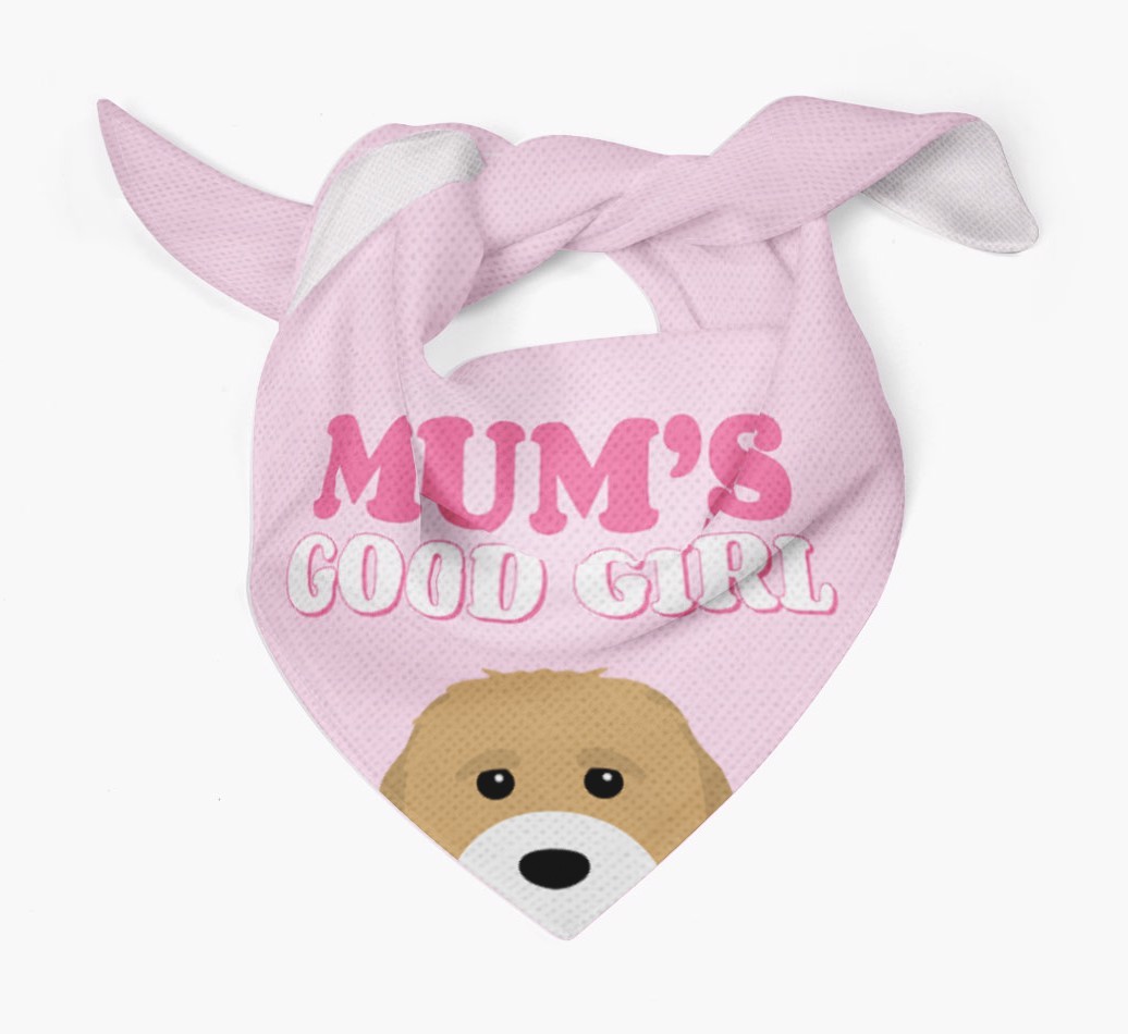 'Mum's Good Girl' - Personalised {breedFullName} Bandana