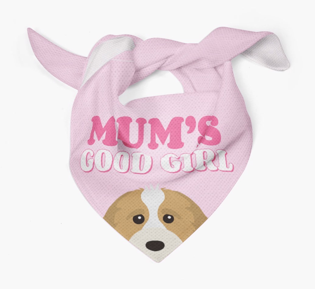 'Mum's Good Girl' - Personalised {breedFullName} Bandana