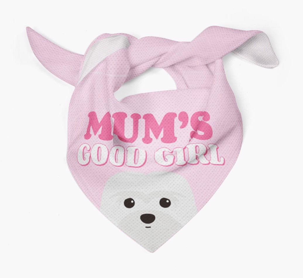 'Mum's Good Girl' - Personalised {breedFullName} Bandana