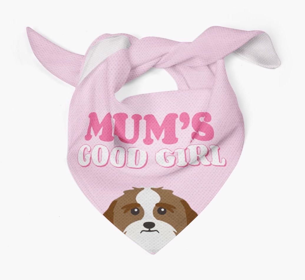 'Mum's Good Girl' - Personalised {breedFullName} Bandana