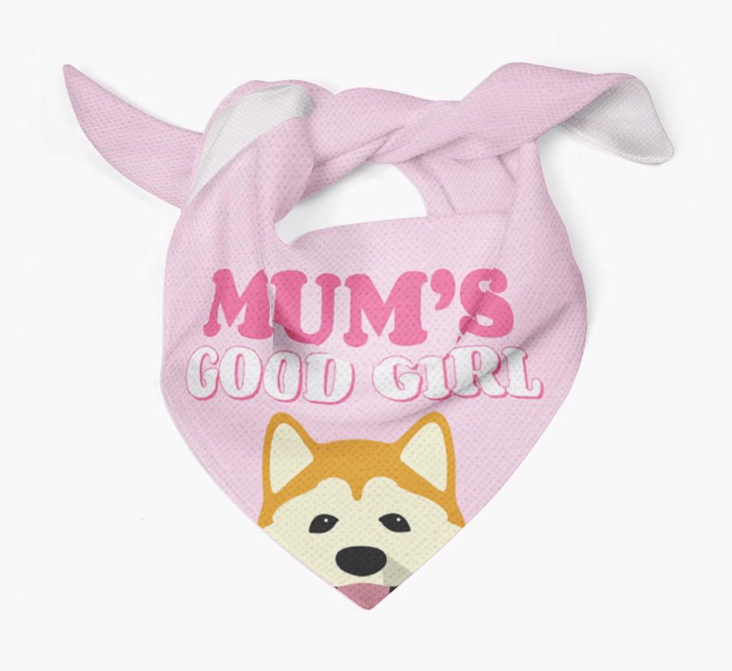 'Mum's Good Girl' - Personalised {breedFullName} Bandana