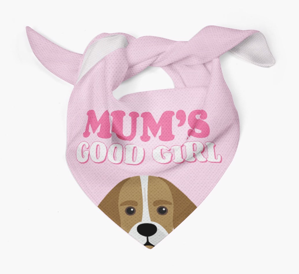 'Mum's Good Girl' - Personalised {breedFullName} Bandana