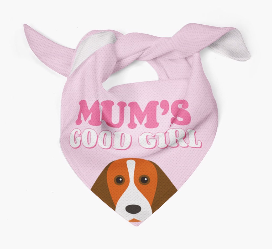 'Mum's Good Girl' - Personalised {breedFullName} Bandana