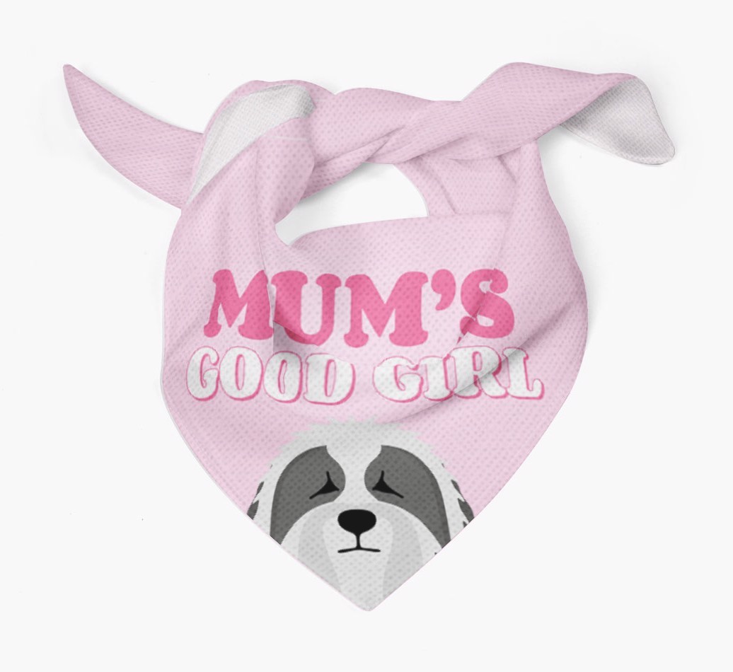 'Mum's Good Girl' - Personalised {breedFullName} Bandana