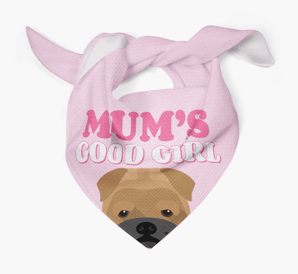 'Mum's Good Girl' - Personalised {breedFullName} Bandana