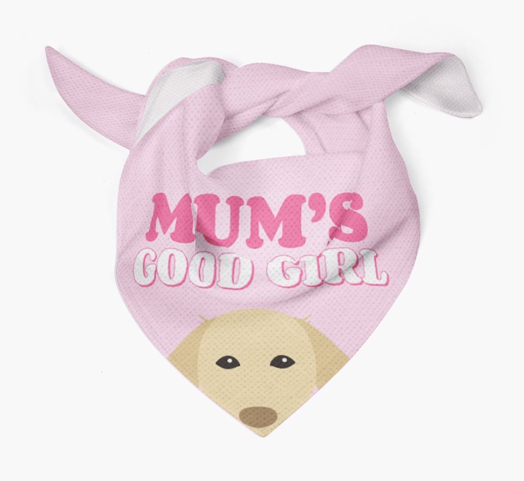 'Mum's Good Girl' - Personalised {breedFullName} Bandana