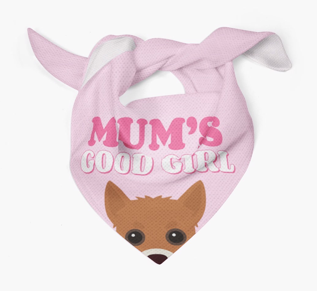 'Mum's Good Girl' - Personalised {breedFullName} Bandana