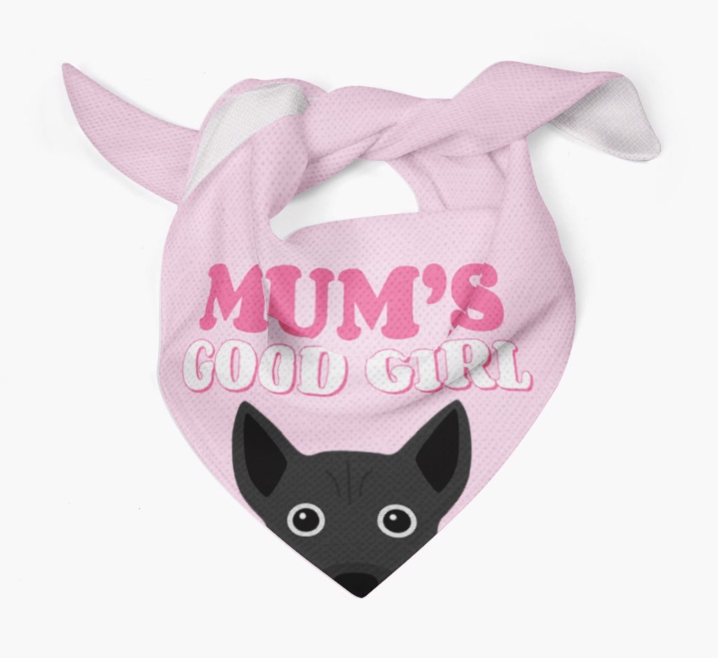 'Mum's Good Girl' - Personalised {breedFullName} Bandana