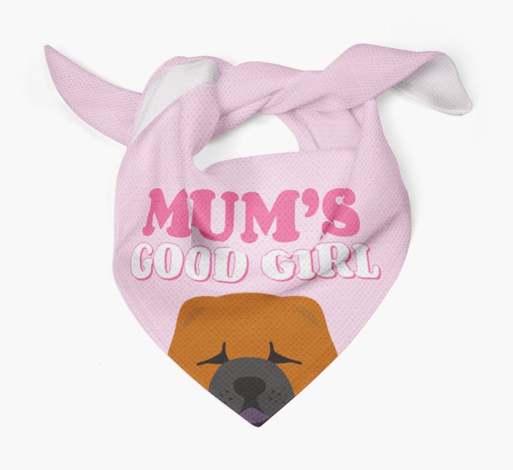'Mum's Good Girl' - Personalised {breedFullName} Bandana
