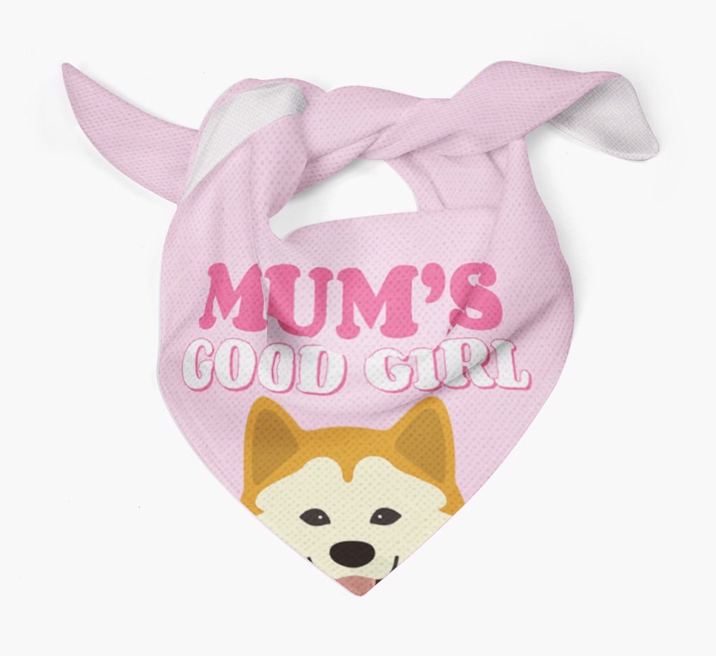 'Mum's Good Girl' - Personalised {breedFullName} Bandana