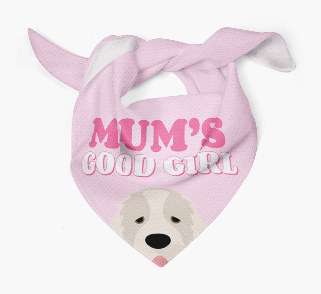 'Mum's Good Girl' - Personalised {breedFullName} Bandana