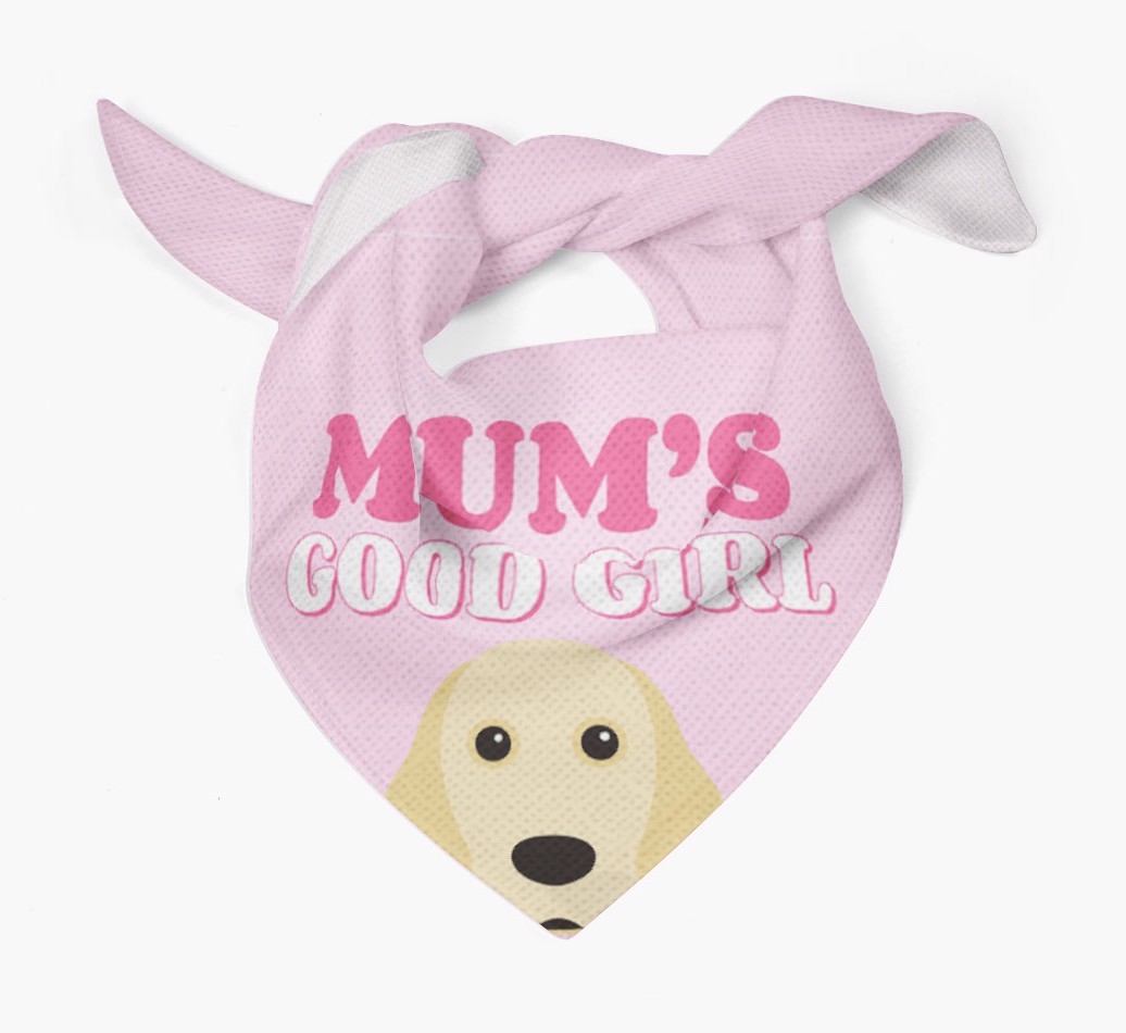 'Mum's Good Girl' - Personalised {breedFullName} Bandana