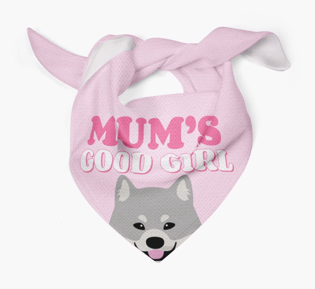 'Mum's Good Girl' - Personalised {breedFullName} Bandana