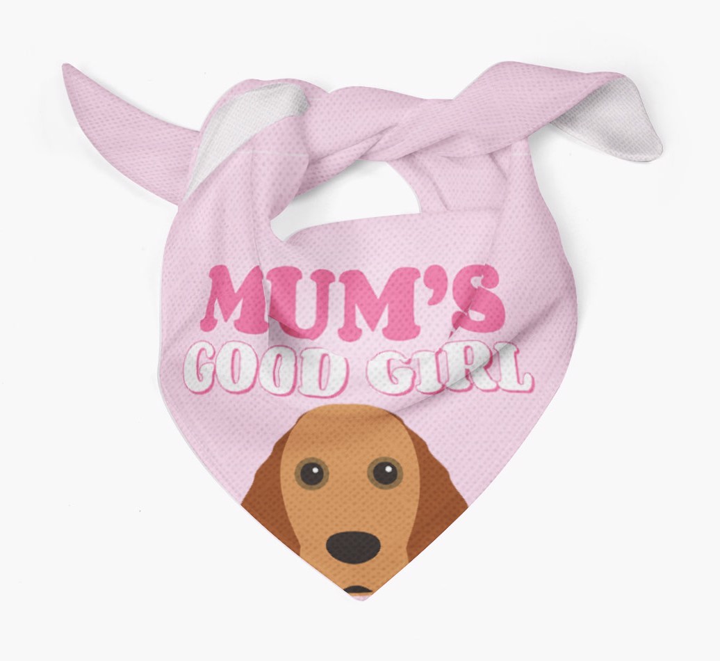 'Mum's Good Girl' - Personalised {breedFullName} Bandana
