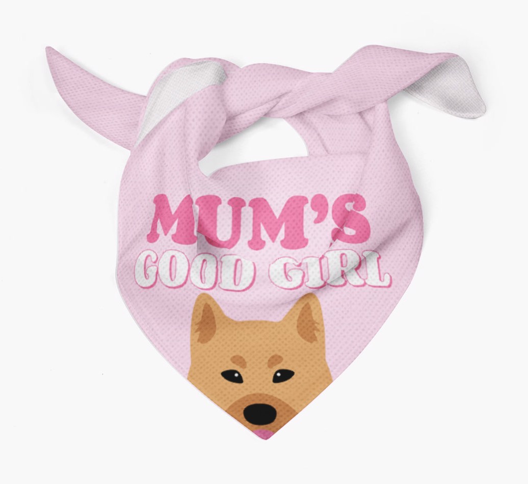 'Mum's Good Girl' - Personalised {breedFullName} Bandana