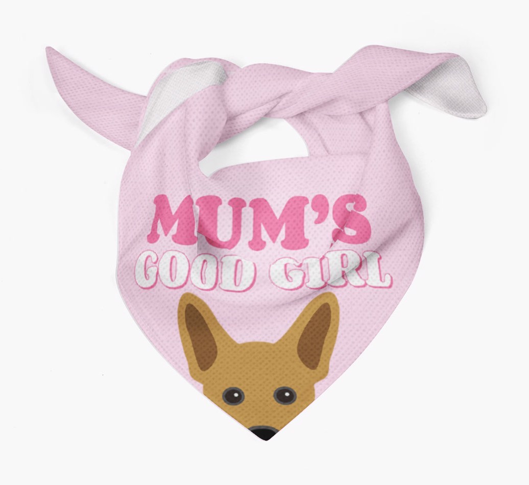 'Mum's Good Girl' - Personalised {breedFullName} Bandana