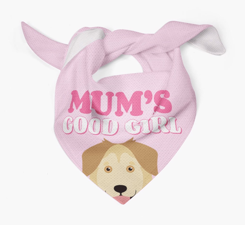'Mum's Good Girl' - Personalised {breedFullName} Bandana